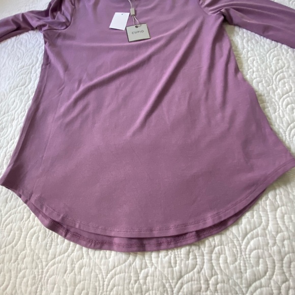 Cupio NWT Purple Fitted Long Sleeve Top Stretchy Crew Neck Size Small - Picture 7 of 10